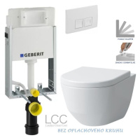 Geberit KOMBIFIX Basic tlačítko DELTA 50 Bílé WC LAUFEN PRO LCC RIMLESS + SEDÁTKO 110.100.00.1 5