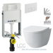 Geberit KOMBIFIX Basic tlačítko DELTA 50 Bílé WC LAUFEN PRO LCC RIMLESS + SEDÁTKO 110.100.00.1 5