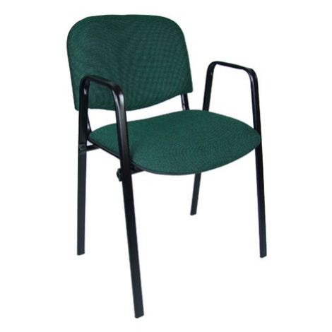 Konferenční židle ISO s područkami C32 - černo/zelená Mazur