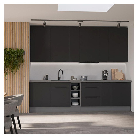 Kuchyňská linka Aria BL/ANT 300 cm bez kuchyňské desky BAUMAX