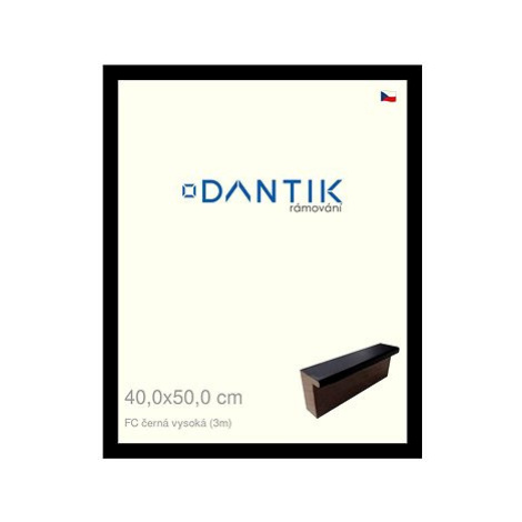 DANTIK rámeček 40 × 50, FC černý vysoký plexi čiré