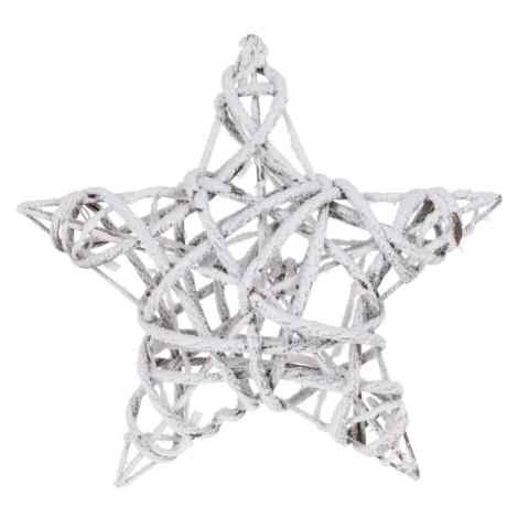 Vánoční LED hvězda bílá, 40 x 10 cm