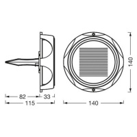 LEDVANCE LEDVANCE Solární LED světlo se zemním hrotem Endura Style Utili, kulaté