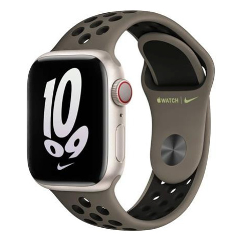 Apple Watch 41/40/38mm olivošedo/černý Nike sportovní řemínek