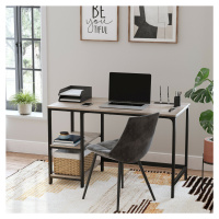 PC stůl industriální šedý 120 x 75 x 60 cm