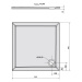 POLYSAN AURA sprchová vanička z litého mramoru, čtverec 90x90cm, bílá 43511