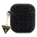 Pouzdro Guess AirPods 1/2 cover black Rhinestone Triangle Charm (GUA2HDGTPK)