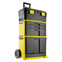 Tectake Pojízdný box na nářadí Stipe, černá/žlutá