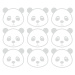 DEKORACJAN Samolepky - Medvídci panda barevna varianta: mátová