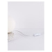 NOVA LUCE stolní lampa BESON šedá mramorová základna opálové sklo E14 1x5W 230V IP20 bez žárovky