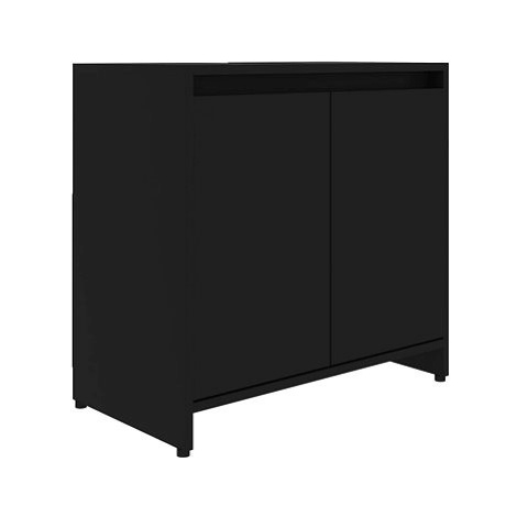 Shumee Koupelnová skříňka - černá, 60 × 33 × 61 cm, dřevotříska, 802643