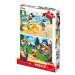 Dino puzzle Walt Disney Mickey sportuje 2x77 dílků