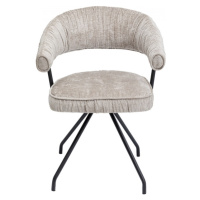 KARE Design Otočná židle Arabella stříbrná