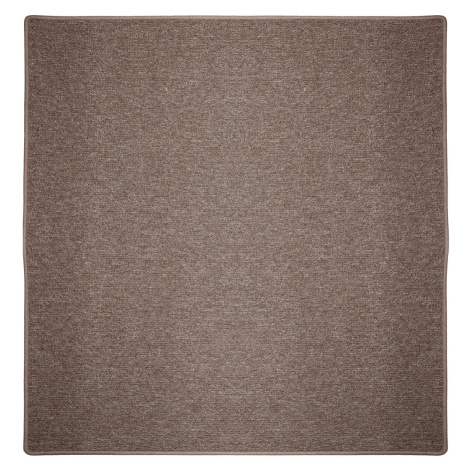 Vopi, Kusový koberec Astra hnědá čtverec, 80x80, hnědá, chodba / předsíň