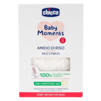 CHICCO Škrob dětský rýžový do koupele zklidňující Baby Moments Sensitive 100 % BIO 250 g