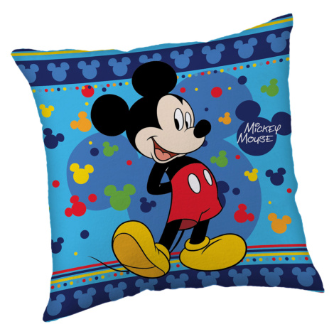 Jerry Fabrics Dekorační polštářek 40x40 cm - Mickey "Blue"
