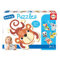 Baby puzzle Divoká zvěř 5v1 ((3-5 dílků))