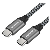 PREMIUMCORD Kabel USB 3.2 Gen 1 USB-C (M/M), bavlněný oplet, 1, 5m