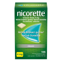 NICORETTE CLASSIC GUM 4MG léčivé žvýkačky 105