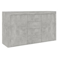 Příborník betonově šedý 120 × 36 × 69 cm dřevotříska