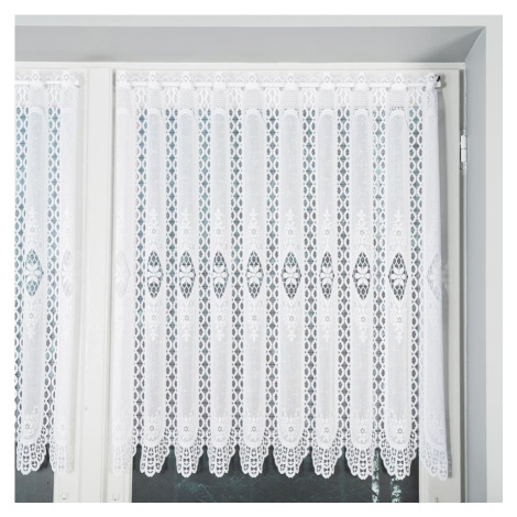 Dekorační metrážová vitrážová záclona IRENA bílá výška 80 cm MyBestHome Cena záclony je uvedena 