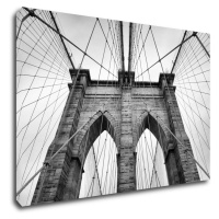 Impresi Obraz Brooklyn bridge černobílý - 90 x 60 cm