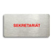 Accept Piktogram "SEKRETARIÁT" (160 × 80 mm) (stříbrná tabulka - barevný tisk bez rámečku)