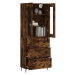 vidaXL Skříň highboard kouřový dub 69,5 x 34 x 180 cm kompozitní dřevo