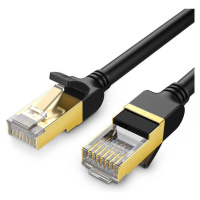 UGREEN NW107 Kruhový síťový kabel Ethernet RJ45, Cat.7, STP, 0,5 m (černý)