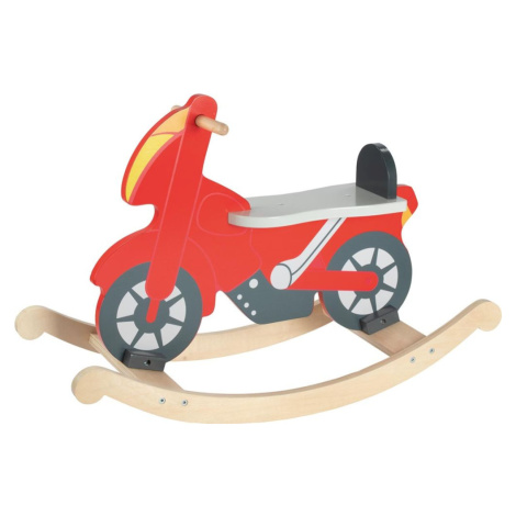 NEF Dřevěná houpací motorka - červená