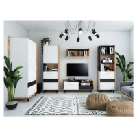 Obývací pokoj KNUT 2, craft zlatý/bílá/černá, 5 let záruka