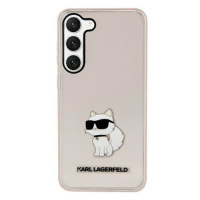 Karl Lagerfeld KLHCS23SHNCHTCP hard silikonové pouzdro Samsung Galaxy S23 5G pink Ikonik Choupet