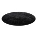 Koupelnový kobereček SYNERGY glamour / lurex, černý kruh
