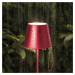 Sigor Nuindie mini LED dobíjecí stolní lampa, kulatá, USB-C, třešňově červená
