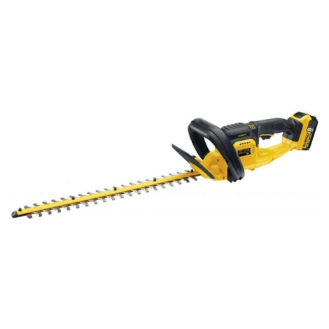 DeWALT Zahradní technika - 18V AKU plotové nůžky 55 cm, 1x aku 5,0 Ah Li-Ion, nabíječka DCM563P1