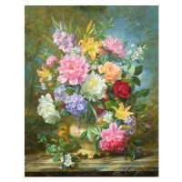 Obrazová reprodukce Peonies and mixed flowers, Albert Williams, 30 × 40 cm