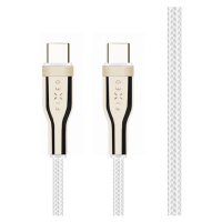 Dlouhý nabíjecí a datový opletený kabel FIXED s konektory USB-C/USB-C a podporou PD, 2 m, USB 2.