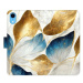 iSaprio flip pouzdro GoldBlue Leaves pro iPhone XR