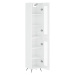 vidaXL Skříň highboard bílá s vysokým leskem 34,5x34x180 cm kompozit