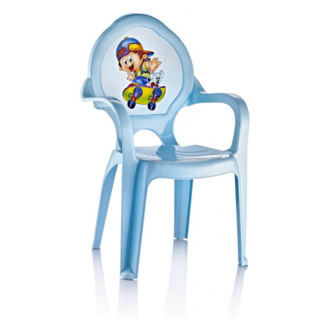 Dětská židle - modrá - plast - 1ks