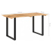 Jídelní stůl masivní dřevo / ocel Dekorhome 180x90x76 cm,Jídelní stůl masivní dřevo / ocel Dekor