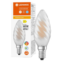 LED žárovka svíčka E14 BW40 3,4W = 40W 470lm 4000K Neutrální 300° CRI90 Filament Stmívatelná LED