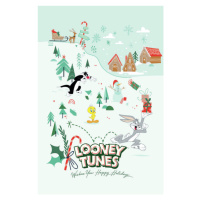Umělecký tisk Looney Tunes - Vánoce, (26.7 x 40 cm)