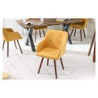 LuxD Dizjanová židle Sweden Master hořčicově žlutá