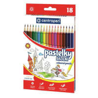 Centropen Školní pastelky - sada 18 barev