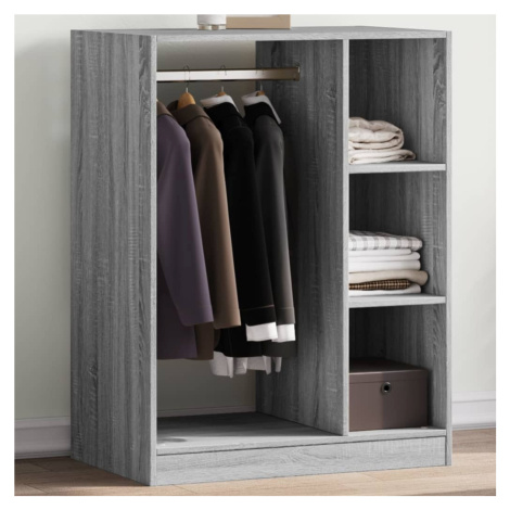 vidaXL Šatní skříň šedá sonoma 77 x 48 x 102 cm kompozitní dřevo