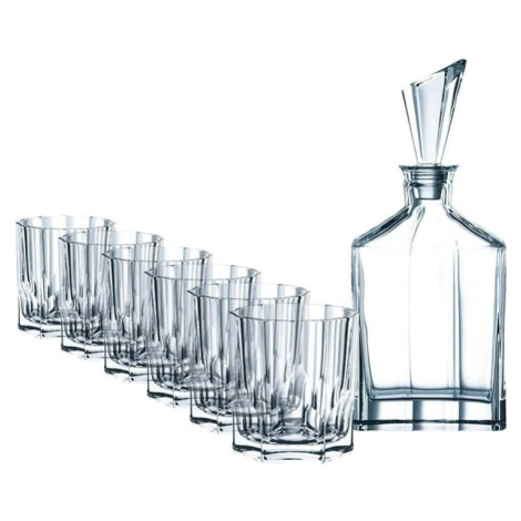 Set karafy a 6 sklenic na whisky z křišťálového skla Nachtmann Aspen Whisky Set