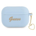 Guess GUAPLSCHSB pouzdro na Airpods PRO blue Silicone Charm Collection