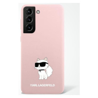 Karl Lagerfeld KLHCS23MSNCHBCP hard silikonové pouzdro Samsung Galaxy S23 PLUS 5G pink Silicone 