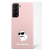 Karl Lagerfeld KLHCS23MSNCHBCP hard silikonové pouzdro Samsung Galaxy S23 PLUS 5G pink Silicone 